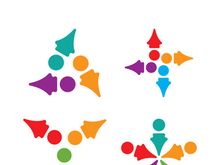 Community, network and social icon design template