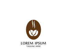 Coffee bean logo design.