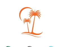 Date palm tree vector logo