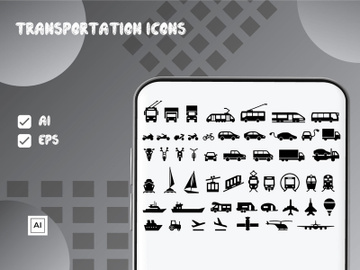 Transportation Icon Set preview picture