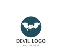 Devil logo design with a modern concept.