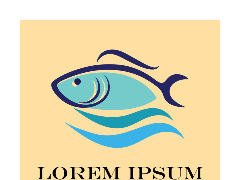 Fish logo template. Creative vector symbol