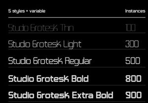 Studio Grotesk - Modern Sans Typeface