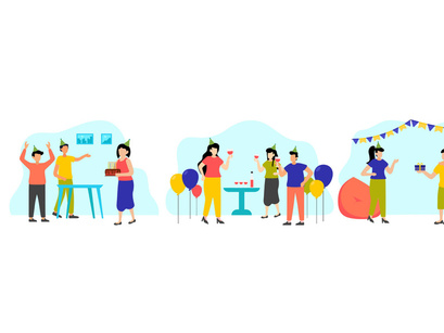 Birthday Flat Illustration