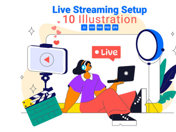 10 Live Streaming Setup Illustration preview picture