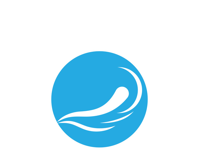 Ocean water wave wave logo design.