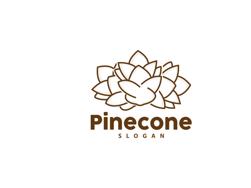 Pine Cone Logo, Elegant Luxury Pine Simple Design