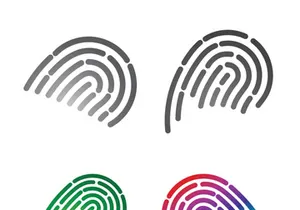 Fingerprint logo vector illustration icon template design