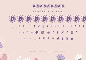 Sun Flower - Decorative Display Font