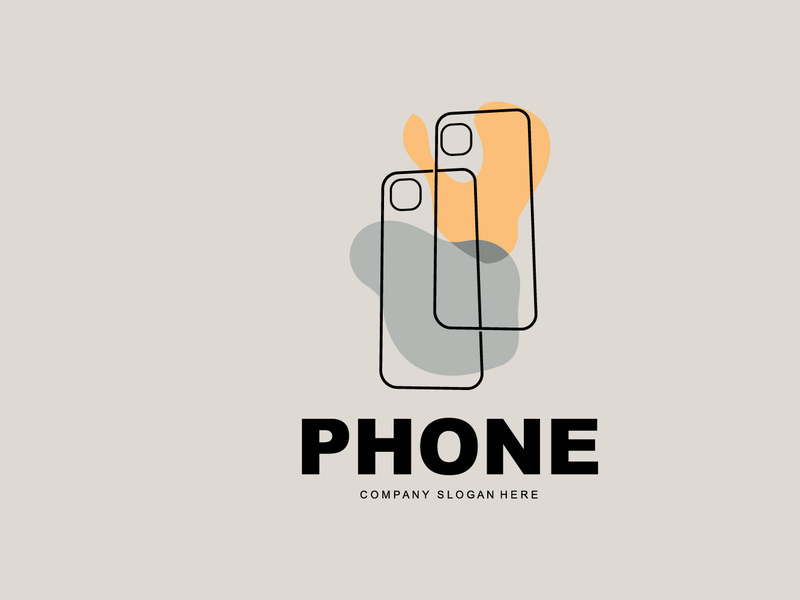 Smartphone Logo, Communication Electronics Vector, Modern Phone Design, For Company Brand Symbol