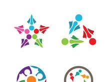 Community, network and social icon design template