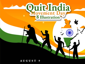 8 Quit India Movement Day Illustration preview picture