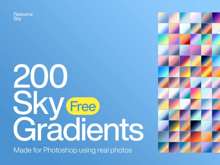 200 Sky Photoshop Gradients