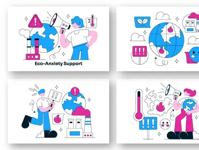10 Eco Anxiety Support Illustration