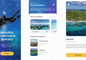 Diving Book Mobile App UI Kit