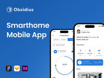 Obsidius - Smarthome Mobile App Template preview picture