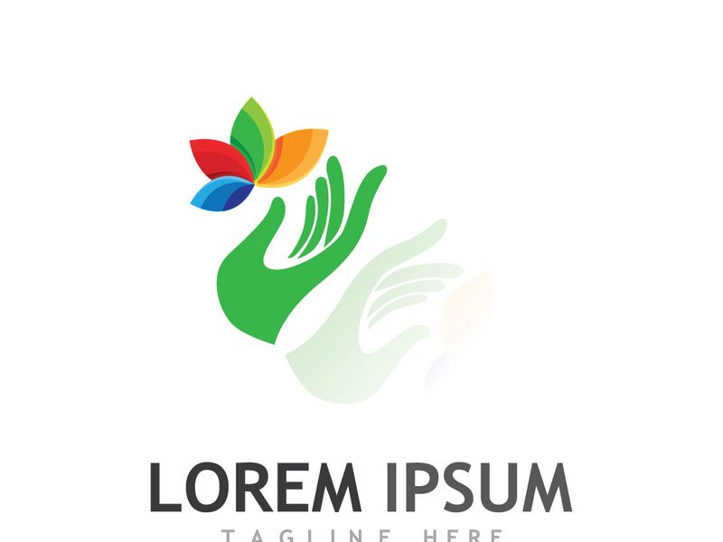 Natural green leaf logo design.