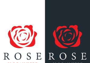 Creative rose flower logo design
