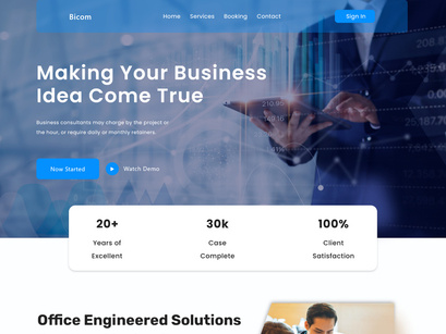 Business Consultant Web Page Template