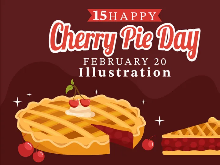 15 National Cherry Pie Day Illustration