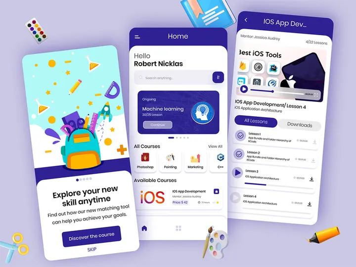 Online Courses App UI preview picture