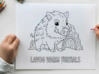 Cute piglet sitting warm cozy flat design vector illustration