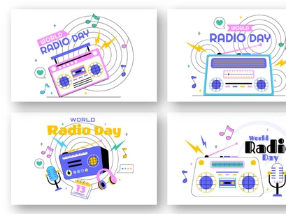 11 World Radio Day Illustration