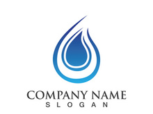 Blue water drop vector logo icon illustration images