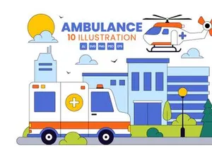 10 Ambulance Vehicle Illustration