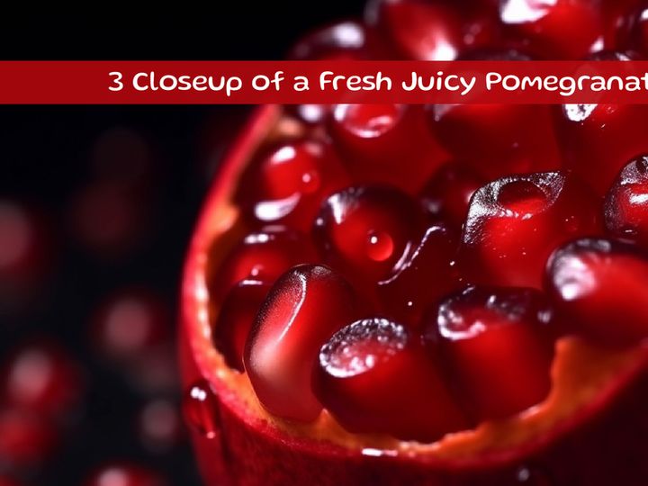 Closeup of a Fresh Juicy Pomegranate