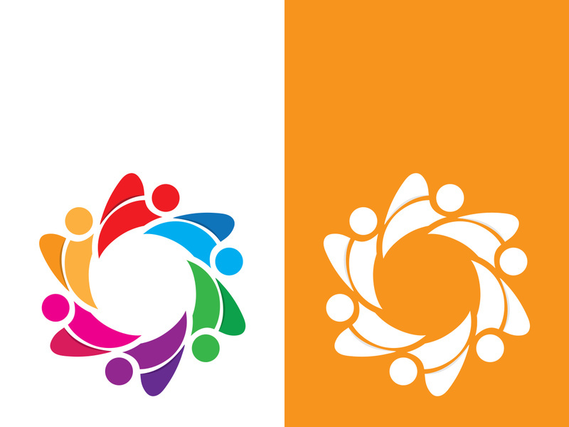 Community, network and social icon design template