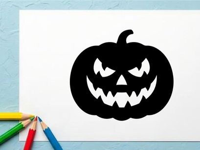 Scary Halloween Jack-o'-Lantern with Menacing Face for Fall Decor