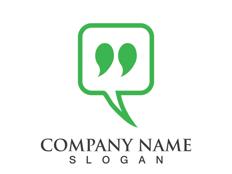 Speech bubble icon logo template vector illustration