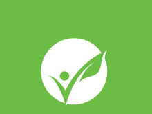 Leaf logo green nature vector image