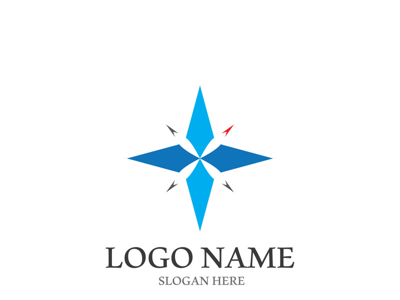 Compass logo template vector icon illustration design