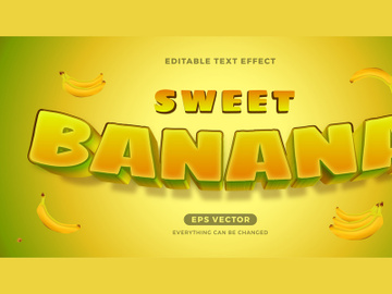 Editable Text Effect Sweet Banana Style preview picture
