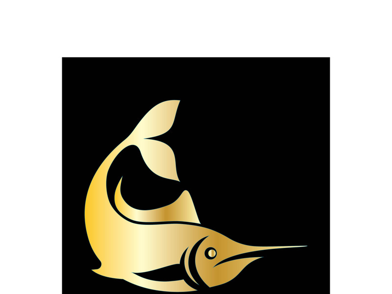 Fish logo template. Creative vector symbol