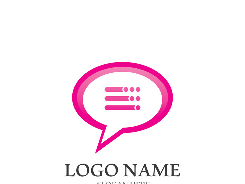 Speech bubble icon logo template vector illustration