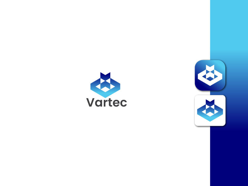 Lettermark Logo - Letter V Logo - Gradient Logo - Business Logo Design