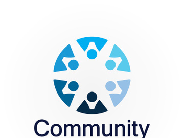 Community Logo Design Template for Teams or Groups.network and social icon design preview picture
