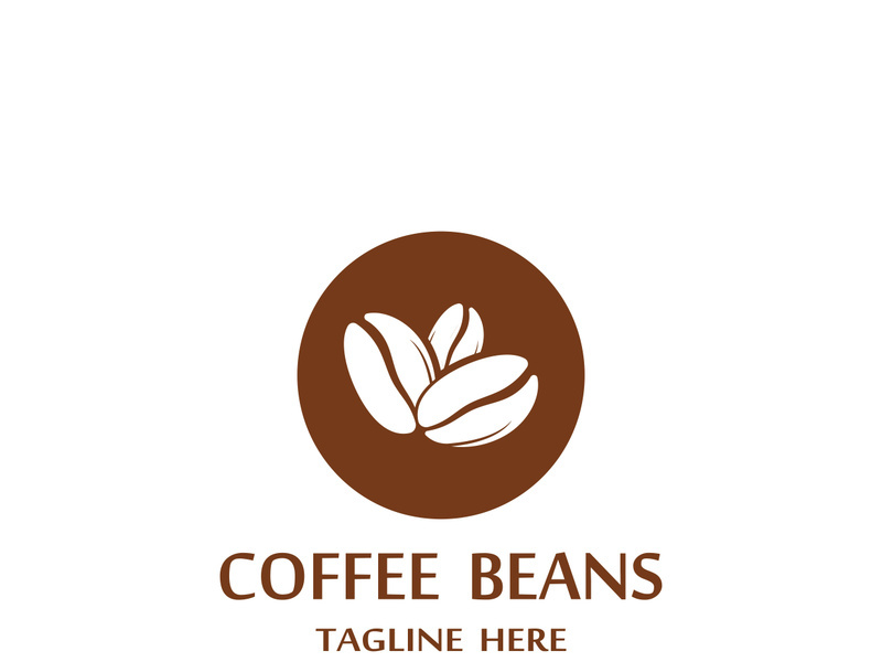 Premium coffee bean logo design.