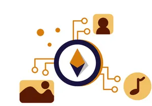 NFT Market Flat Illustration Cryptocurrency Exchange