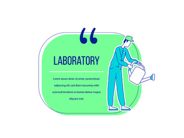 Laboratory flat silhouette vector character quote preview picture