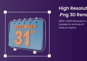 New year 2024 3D Illustration