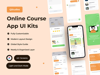 Qstudies - Online Course App UI Kit