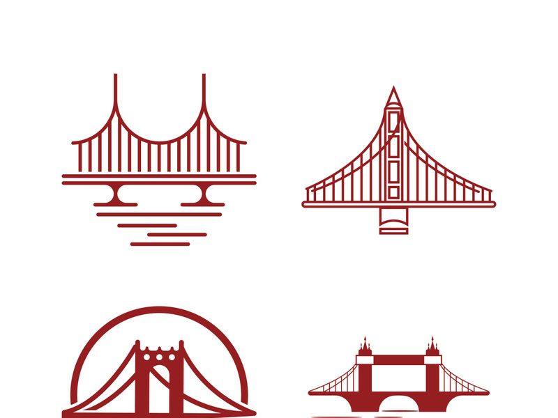 Bridge logo icon design and business symbol template