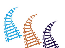 Train way icon vector for designer