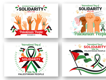 12 Day of Solidarity with the Palestinian People Illustration