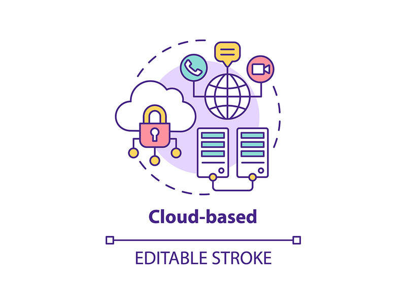 Cloud-based concept icon