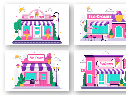 10 Ice Cream Store Illustration